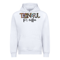 White thankful for coffee Urban Hoodie - CowhideDigitalArt