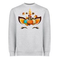 Heather Grey Unicorn Fall Heavyweight Sweatshirt - texasbilliewilder