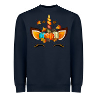 Navy Unicorn Fall Heavyweight Sweatshirt - texasbilliewilder