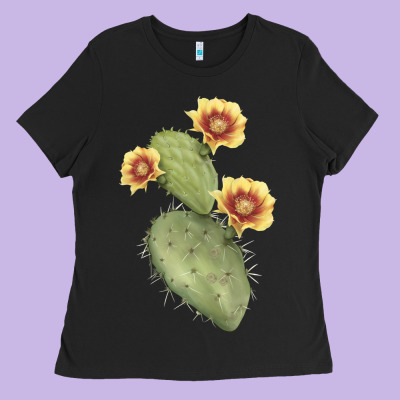 Opuntia Phaeacantha Ladies Tee Designed By Lillyallendesigns