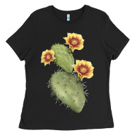 Black opuntia phaeacantha Ladies Tee - LillyAllenDesigns