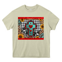 Mossy Christmas cross Heavy Core Tee - Jasminsmagicworld
