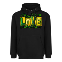 Black St. Patrick's Day love Heavyweight Hoodie - FaDigitalArtStudio