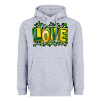 Heather Grey St. Patrick's Day love Heavyweight Hoodie - FaDigitalArtStudio