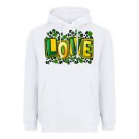 White St. Patrick's Day love Heavyweight Hoodie - FaDigitalArtStudio