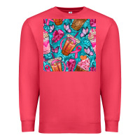 Cardinal breast cancer coffee cups with butterfly seamless pattern bbs Premium Sweatshirt - BundleAndBundleShop