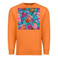 Carrot breast cancer coffee cups with butterfly seamless pattern bbs Premium Sweatshirt - BundleAndBundleShop