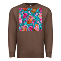 Chestnut breast cancer coffee cups with butterfly seamless pattern bbs Premium Sweatshirt - BundleAndBundleShop