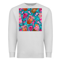 Dove Grey breast cancer coffee cups with butterfly seamless pattern bbs Premium Sweatshirt - BundleAndBundleShop