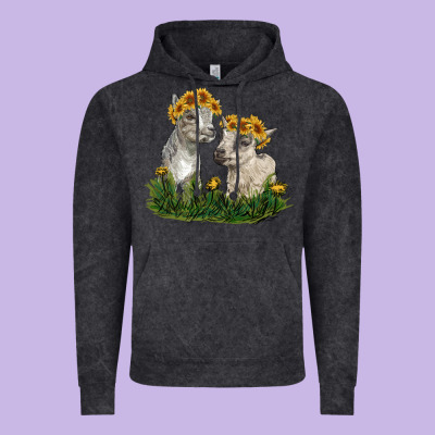 Baby Goats Vintage Hoodie Designed By Ranaportraitstore