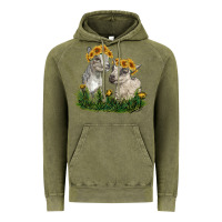 Vintage Olive baby goats Vintage Hoodie - RanaPortraitStore