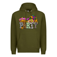 Army Green mardi gras  party olivia Premium Hoodie - OliviaCreatesArt