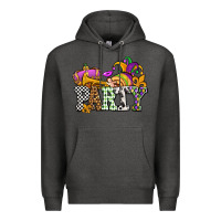 Charcoal Heather mardi gras  party olivia Premium Hoodie - OliviaCreatesArt