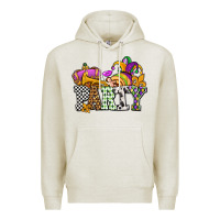 Oatmeal Heather mardi gras  party olivia Premium Hoodie - OliviaCreatesArt