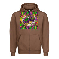Chestnut Mardi Gras masks tumbler Zipper Hoodie - HowdyJamesFarm