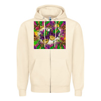 Sandshell Mardi Gras masks tumbler Zipper Hoodie - HowdyJamesFarm