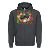 Smoke Mardi Gras masks tumbler Zipper Hoodie - HowdyJamesFarm