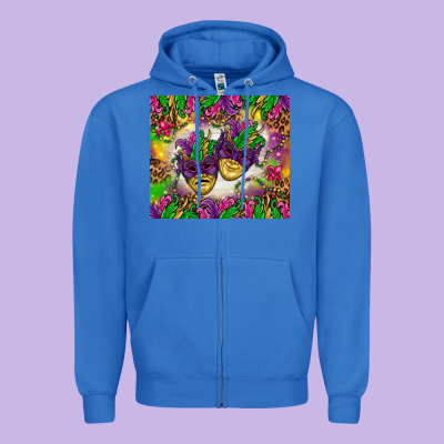 Mardi Gras Masks Tumbler Zipper Hoodie Designed By Howdyjamesfarm