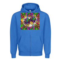 True Royal Mardi Gras masks tumbler Zipper Hoodie - HowdyJamesFarm