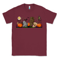 Burgundy headstone and coffin lebbey glass Classic Tee - BundleAndBundleShop