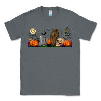 Charcoal Heather headstone and coffin lebbey glass Classic Tee - BundleAndBundleShop