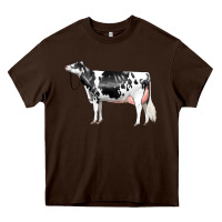 Chocolate Brown Holstein Dairy Cow Heavy Core Tee - LillyAllenDesigns