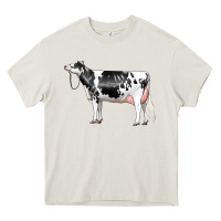 Cream Holstein Dairy Cow Heavy Core Tee - LillyAllenDesigns