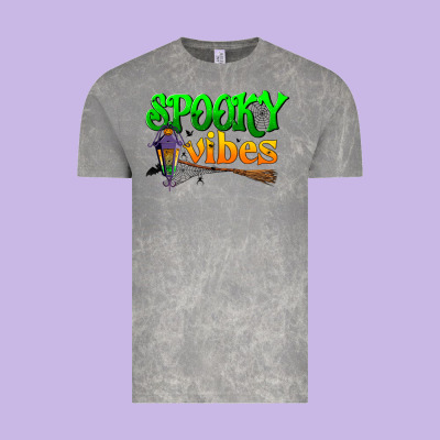 Spooky Vibes Vintage Tee Designed By Bundleandbundleshop