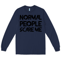 Navy Normal People Scare Me Long Sleeve Tee - Bettercallsaul