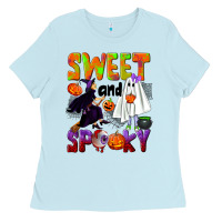 Baby Blue Sweet and spooky Ladies Tee - NancyCooperArtShop