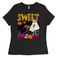 Black Sweet and spooky Ladies Tee - NancyCooperArtShop