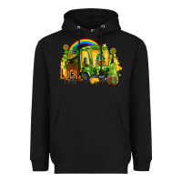 Black lucky gnomes truck St. Patrick's Day Heavyweight Hoodie - FaDigitalArtStudio