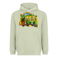 Matcha lucky gnomes truck St. Patrick's Day Heavyweight Hoodie - FaDigitalArtStudio