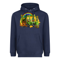 Navy lucky gnomes truck St. Patrick's Day Heavyweight Hoodie - FaDigitalArtStudio