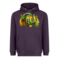 Plum lucky gnomes truck St. Patrick's Day Heavyweight Hoodie - FaDigitalArtStudio