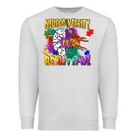 Dove Grey Neurodiversity Is Beautiful Premium Sweatshirt - FaDigitalArtStudio