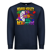 Navy Neurodiversity Is Beautiful Premium Sweatshirt - FaDigitalArtStudio