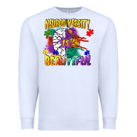 White Neurodiversity Is Beautiful Premium Sweatshirt - FaDigitalArtStudio