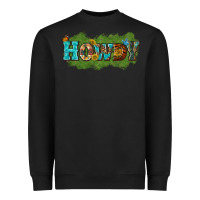 Black Western Howdy Heavyweight Sweatshirt - texasbilliewilder