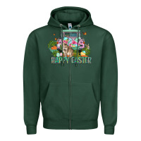 Sports Green Happy Easter Day Zipper Hoodie - CowGirlArtShop