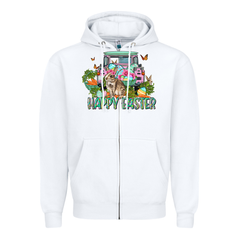 Happy Easter Day Zipper Hoodie by CowGirlArtShop | Teevron