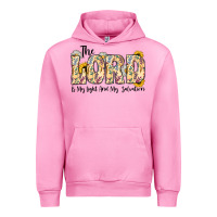 Fuchsia Pink the lord is my light and my salvation Urban Hoodie - CowhideDigitalArt