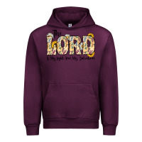 Mauve Wine the lord is my light and my salvation Urban Hoodie - CowhideDigitalArt