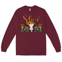 Burgundy show mom baby cow Long Sleeve Tee - Jasminsmagicworld