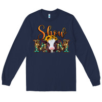 Navy show mom baby cow Long Sleeve Tee - Jasminsmagicworld