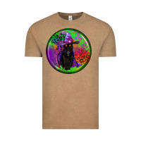 Vintage Coffee halloween round earrings Vintage Tee - BundleAndBundleShop