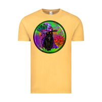 Vintage Mustard halloween round earrings Vintage Tee - BundleAndBundleShop