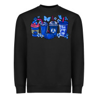 Black Colon Cancer coffee cups blue ribbon Heavyweight Sweatshirt - NancyCooperArtShop