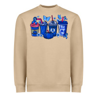 Mushroom Colon Cancer coffee cups blue ribbon Heavyweight Sweatshirt - NancyCooperArtShop