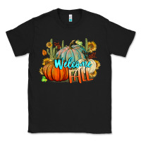Black Welcome Fall Pumpkins Classic Tee - BundleAndBundleShop